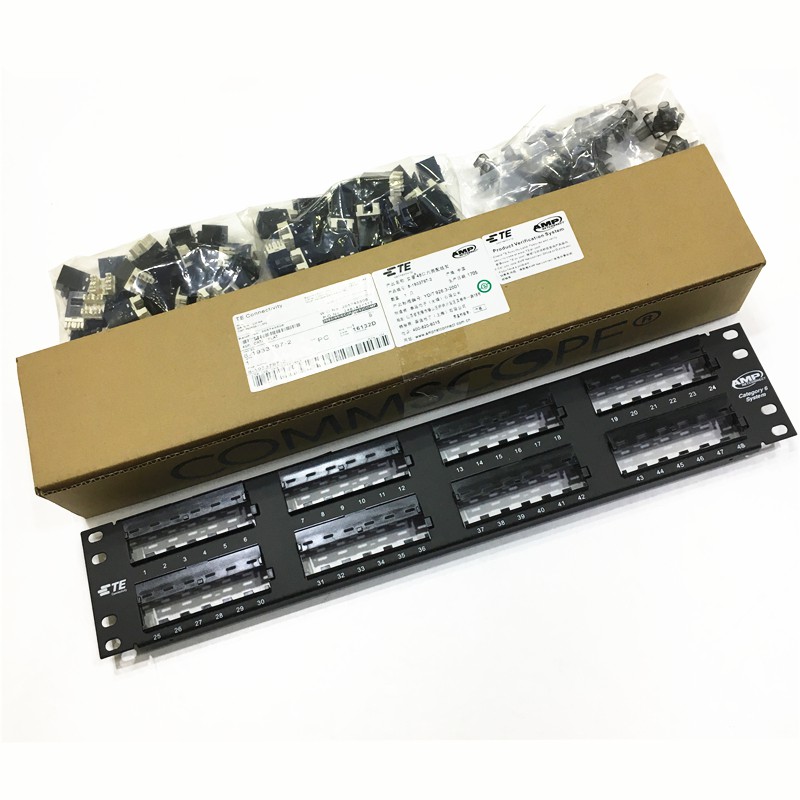 Patch panel Phiến đấu dây mạng cat 5 cat 6 loại nhân rời cổng 24 port, 48 PORT