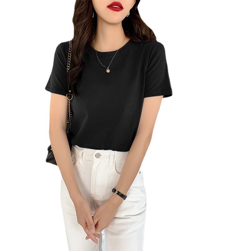 Áo thun  trơn tay ngắn BASIC màu đen ,Áo phông trơn cổ tròn tay ngắn cơ bản chất vải dày dặn co giãn thoải mái