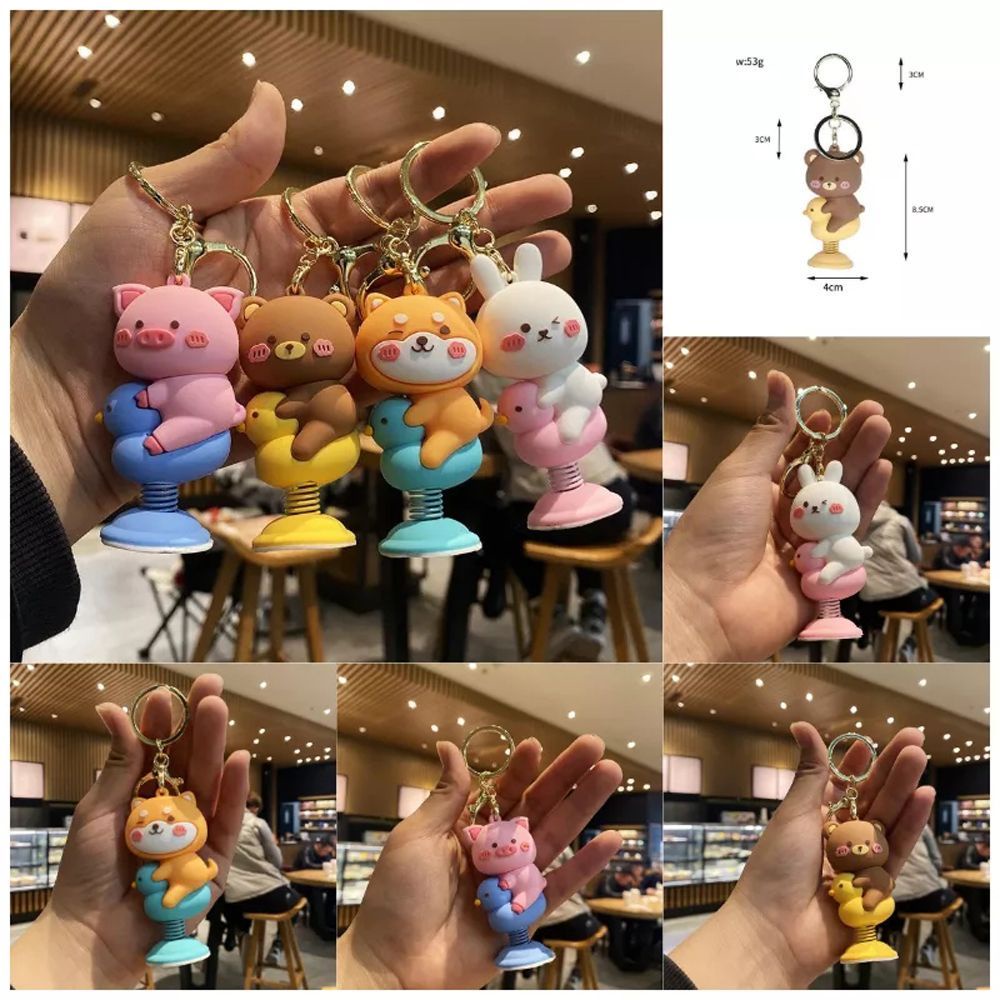 Móc khóa silicon thiết kế kiểu chú chó Shiba Inu đáng yêu