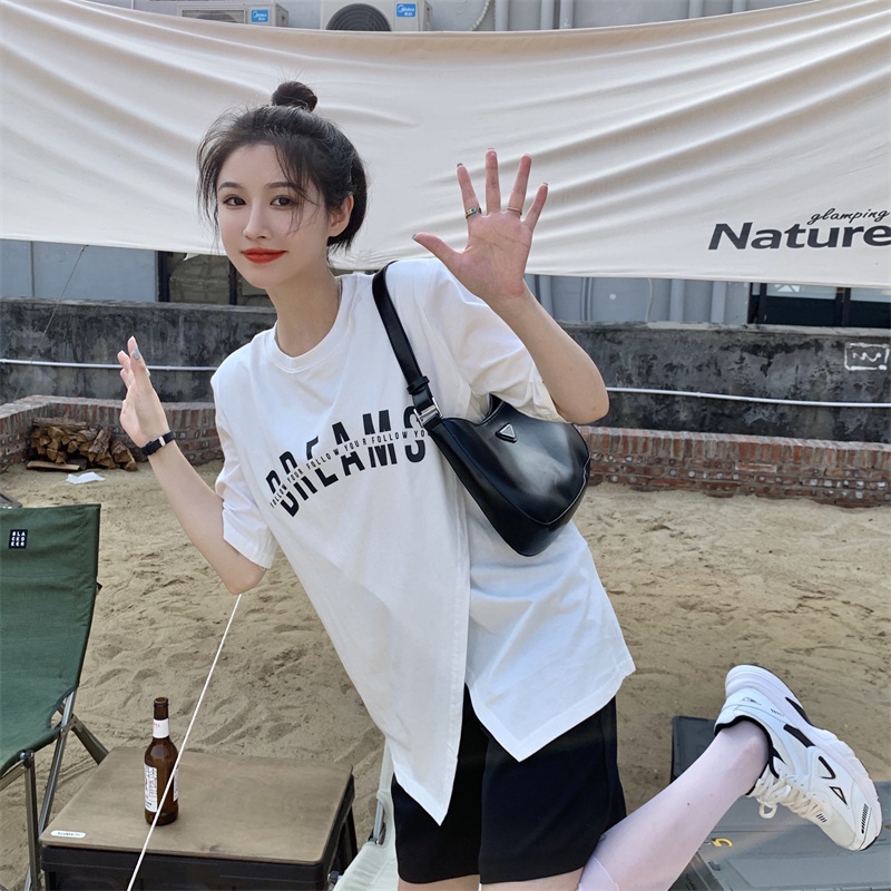 Áo Thun Tay Ngắn Dáng Suông In Họa Tiết Độc Đáo Thời Trang Phong Cách Hàn Quốc Cho Nữ