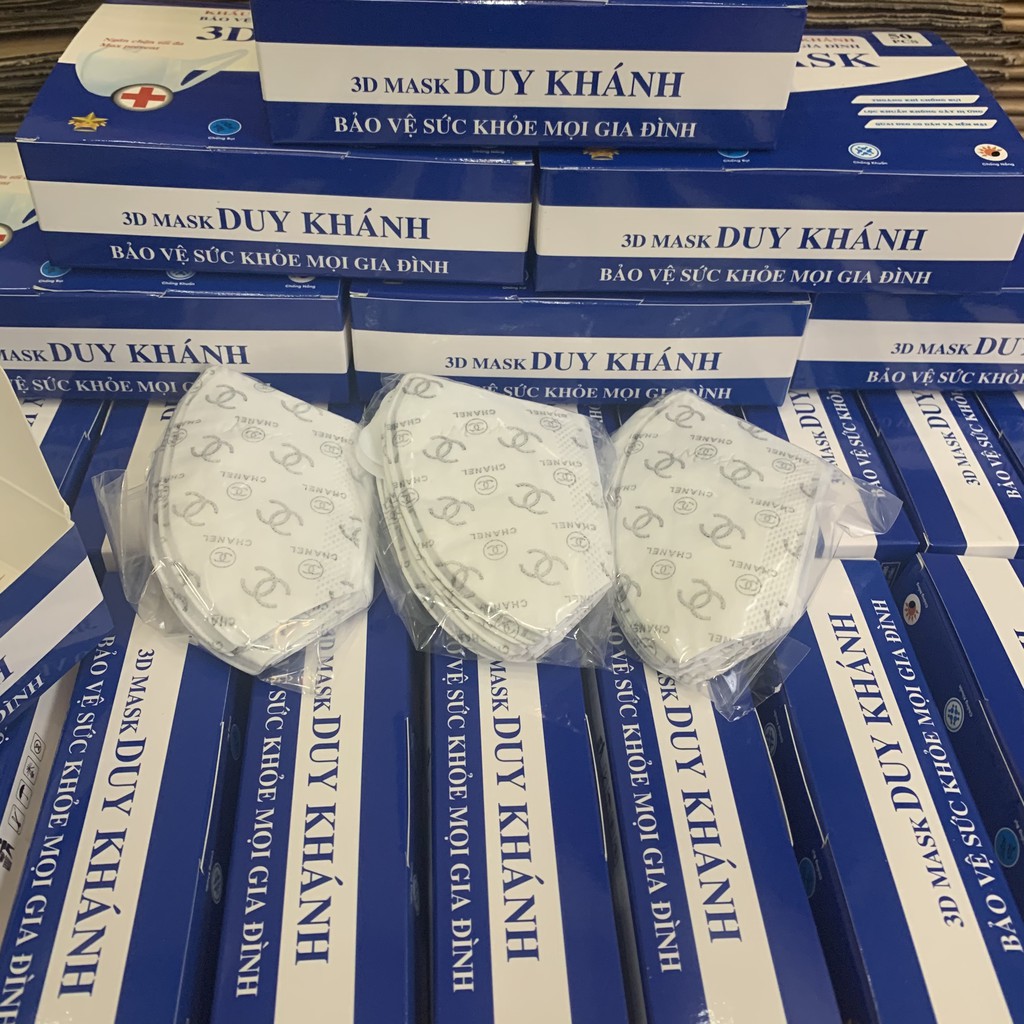 Khẩu trang 3D Mask họa tiết Duy Khánh hộp đóng 50 cái giúp chống bụi hiệu quả | BigBuy360 - bigbuy360.vn