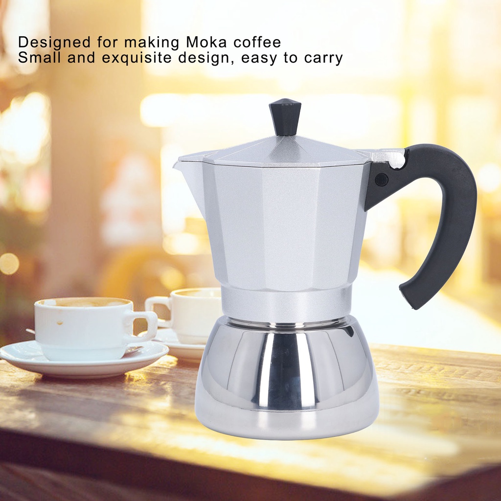 Oxygen072 Phin Pha Cà Phê Cỡ Lớn Moka Pot , Bình Pha Cafe Cao Cấp, Sang Trọng - Stovetop 6 cốc