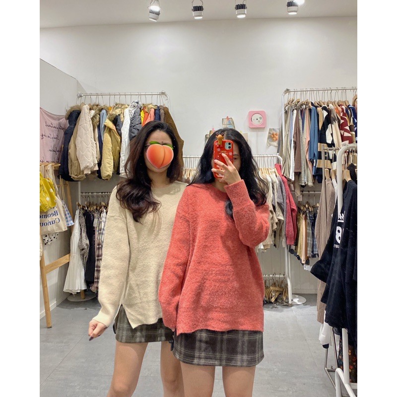 Áo len lông dáng rộng