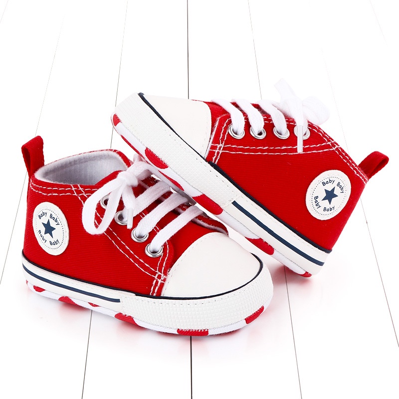 Giày Canvas Màu Sắc Xinh Xắn Cho Bé 0-1 Tuổi