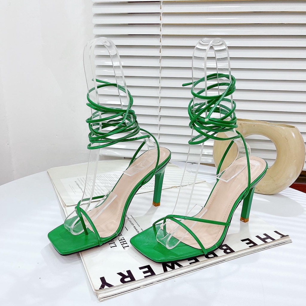 Sandal/giày cao gót nữ xỏ ngón nữ cao gót dây quấn chân cực xịn