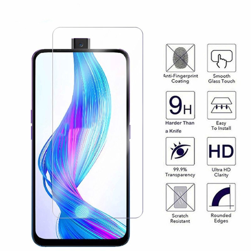 Kính cường lực trong suốt bo cạnh cho OPPO Realme C21 C21Y C20 C25 C11 C12 C15 C17 7 6 5 X2 3 Pro 7i XT C3 C3i 6i Q X 5i 5s C2 C1 2020 2.5D