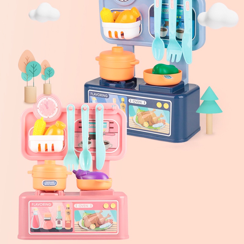 Bộ đồ chơi nhà bếp mô phỏng ZHAN QI TOYS đồ dùng nấu ăn