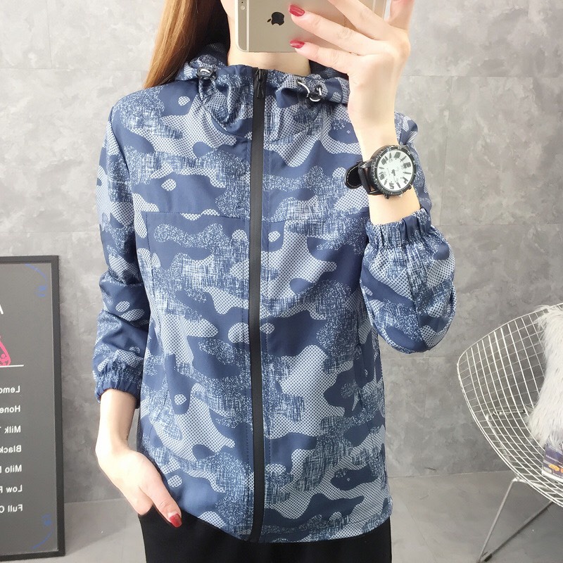 Áo khoác dù camo lót lưới cao cấp chống nắng - chống thấm nước cực xịn xò cho các chị em thời trang new trend
