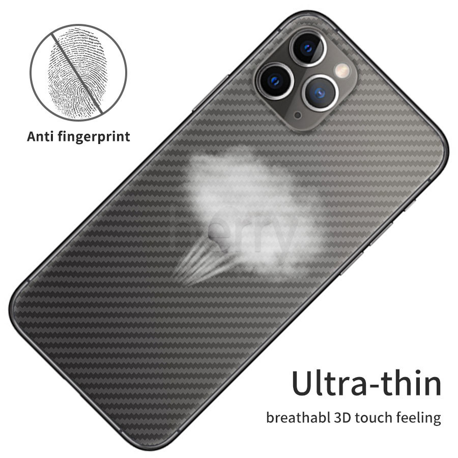 [Mua 1 Tặng 1] Cacbon Skin Dán Lưng Điện Thoại Miếng dán màn hình cho iPhone 13 12 Mini 11 Pro XS Max X XR 7 8 6 6S SE 2020 Chống Trầy