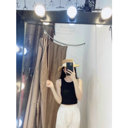 Áo Croptop Ba Lỗ Ôm Body Kiểu Dáng Basic Trơn, Hè Năng Động Chất siêu mát, co dãn siêu tốt, màu đen, trắng, cam, xanh
