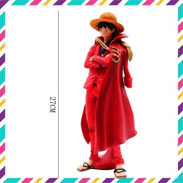 Mô hình One Piece luffy Mũ Rơm Áo Choàng Đỏ - Hàng Cao Cấp, Cao 25cm - Tượng  Figure Mô Hình One Piece