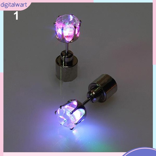 Khuyên tai đính đá có đèn LED phát sáng cho múa lễ Giáng Sinh