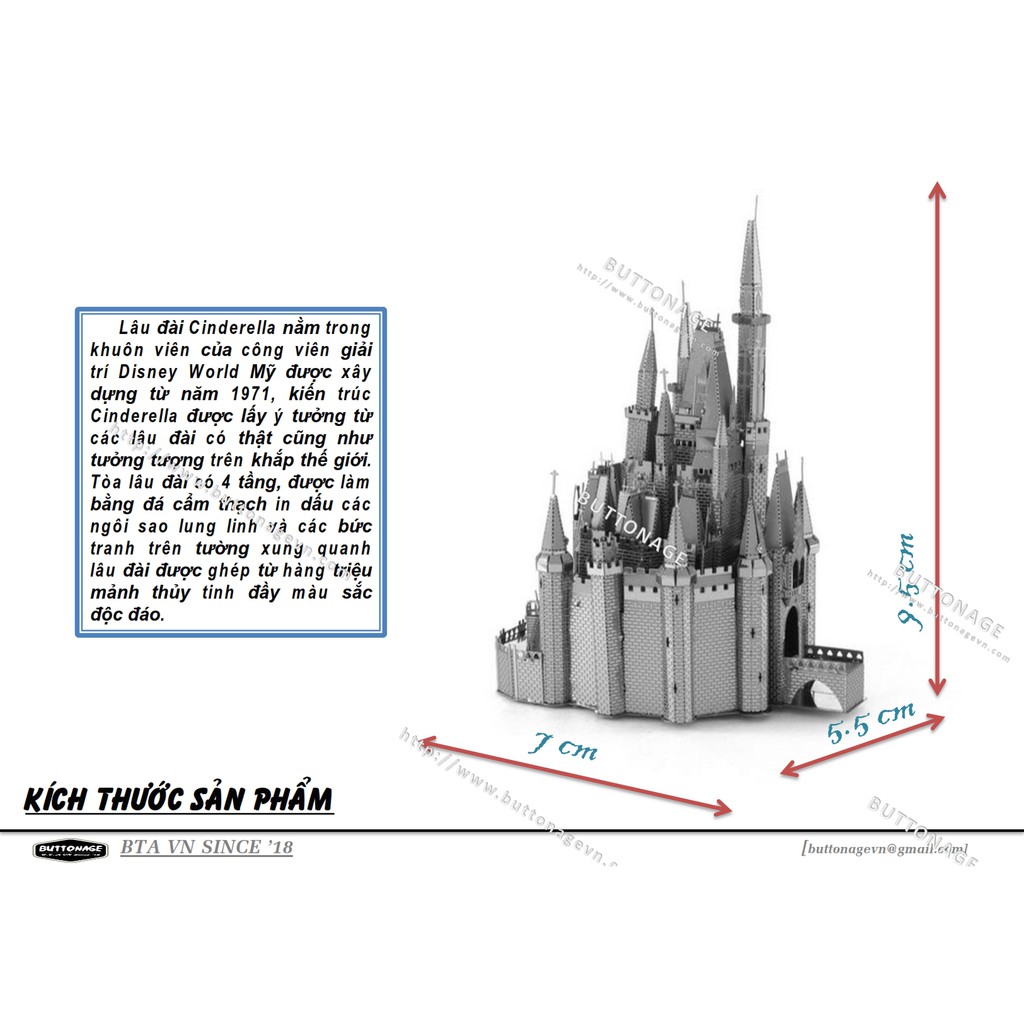 Mô Hình Lắp Ráp 3d Lâu Đài Cổ Tích - Cô Bé Lọ Lem
