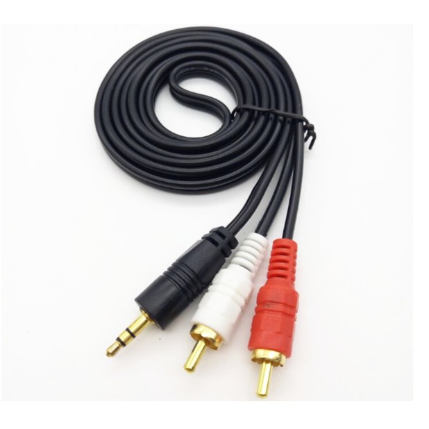 Dây cáp Audio 1 đầu 3.5 mm sang 2 đầu RCA hoa sen