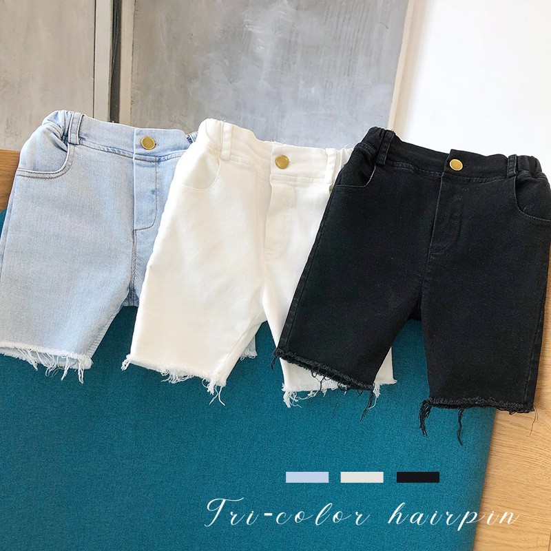 [Q137] Quần short jean lửng tưa gấu cho bé sz 80-130