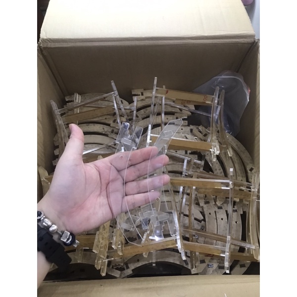 Chân Gác Đèn Acrylic MẪU CONG Cho Hồ Cá Tép Thuỷ Sinh