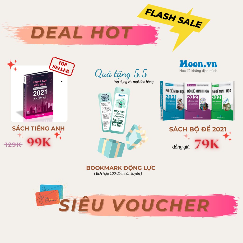 [Combo 9 điểm thi đại học Tiếng Anh] Bộ 3 sách Tiếng Anh luyện thi THPTQG. | BigBuy360 - bigbuy360.vn