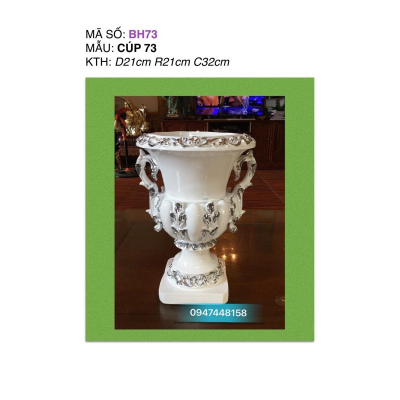 Bình hoa composite dáng cúp số 73 cao 32cm