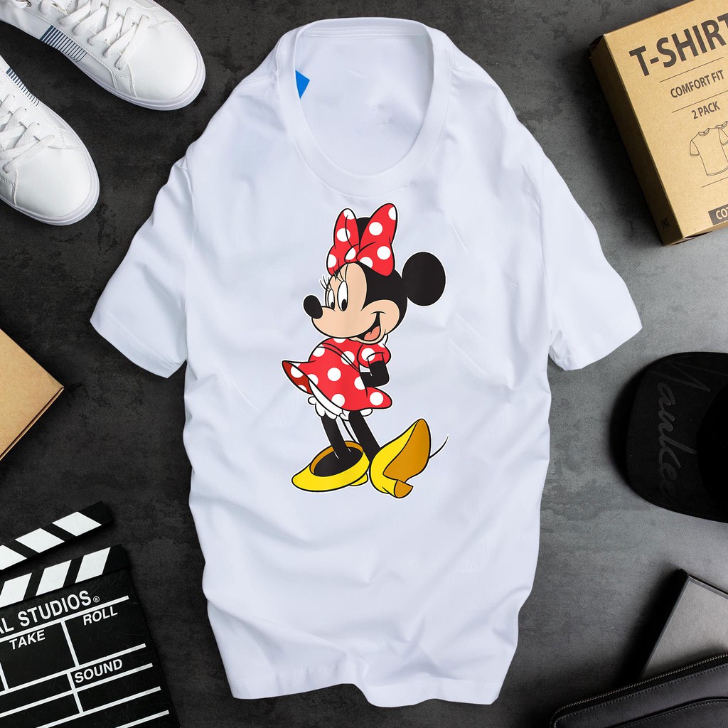 ÁO THUN FORM RỘNG CHUỘT MINNIE IN HÌNH THEO YÊU CẦU GIÁ RẺ CỰC SHOCK CÓ SIZE TRẺ EM - 113