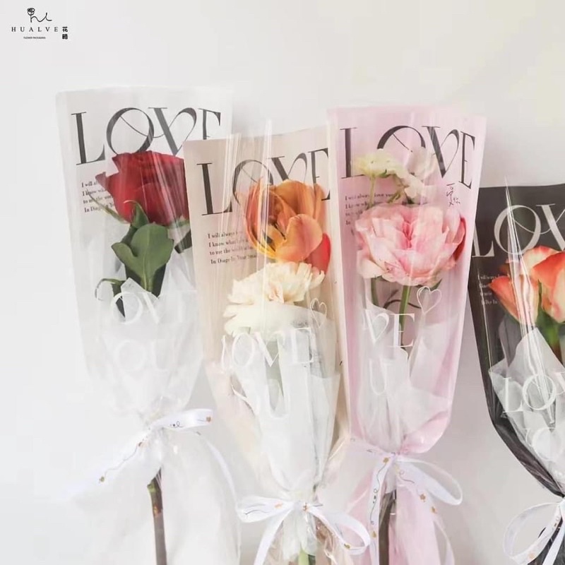 Túi đựng 1 bông chữ Love