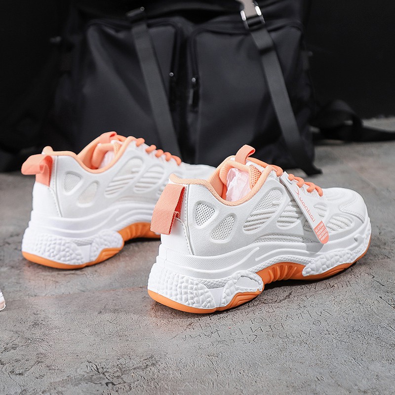 Giày thể thao nữ, sneaker nữ thoáng khí êm chân thêu hoa cúc, đế 5p - Hàng đẹp