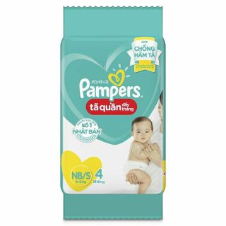 Tã quần pampers NB/S 4 miếng
