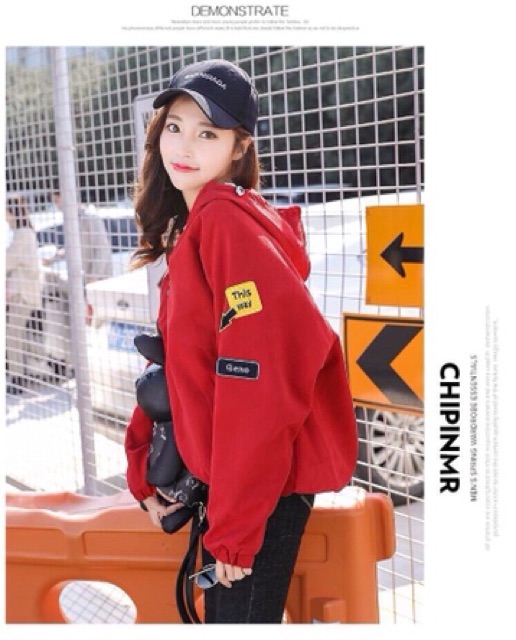 Áo khoác nữ dù 2 lớp form rộng cá tính M418