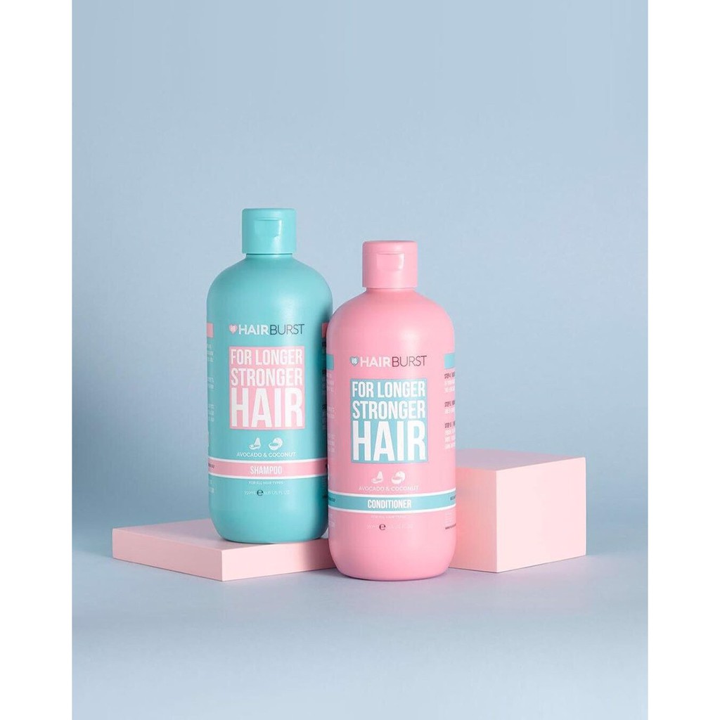 Set gội xả HAIRBURST kích thích tóc mọc dài hơn chắc khỏe hơn 350ml/chai-[Cocolux]