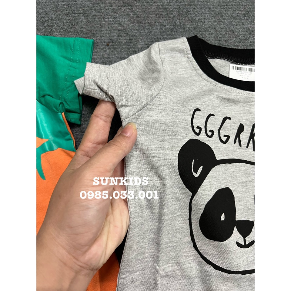 Bộ bé trai Maven cotton in hình con vật