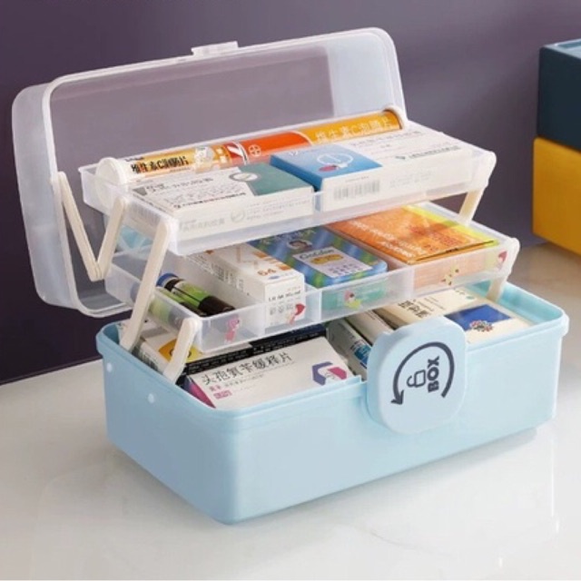 Tủ đựng thuốc gia đình 3 tầng Box, Hộp đựng thuốc gia đình 3 tầng size to