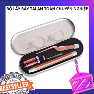 BỘ DỤNG CỤ LẤY RÁY TAI CÓ ĐÈN LED CHUYÊN NGHIỆP AN TOÀN DÙNG ĐƯỢC CHO TRẺ