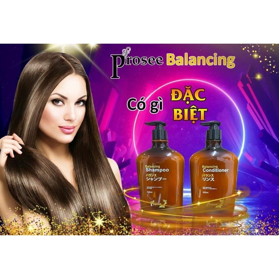 Chính hãng cặp dầu gội đầu Prosee Balancing chống gàu  AS13 dành cho tóc gàu, bết và rụng tóc