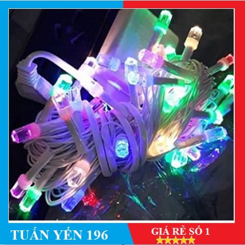 [Combo 10] ⚡️Dây chớp led 8m nhiều màu bóng lục giác trang trí nhà cửa, tiệt tùng, noel⚡️
