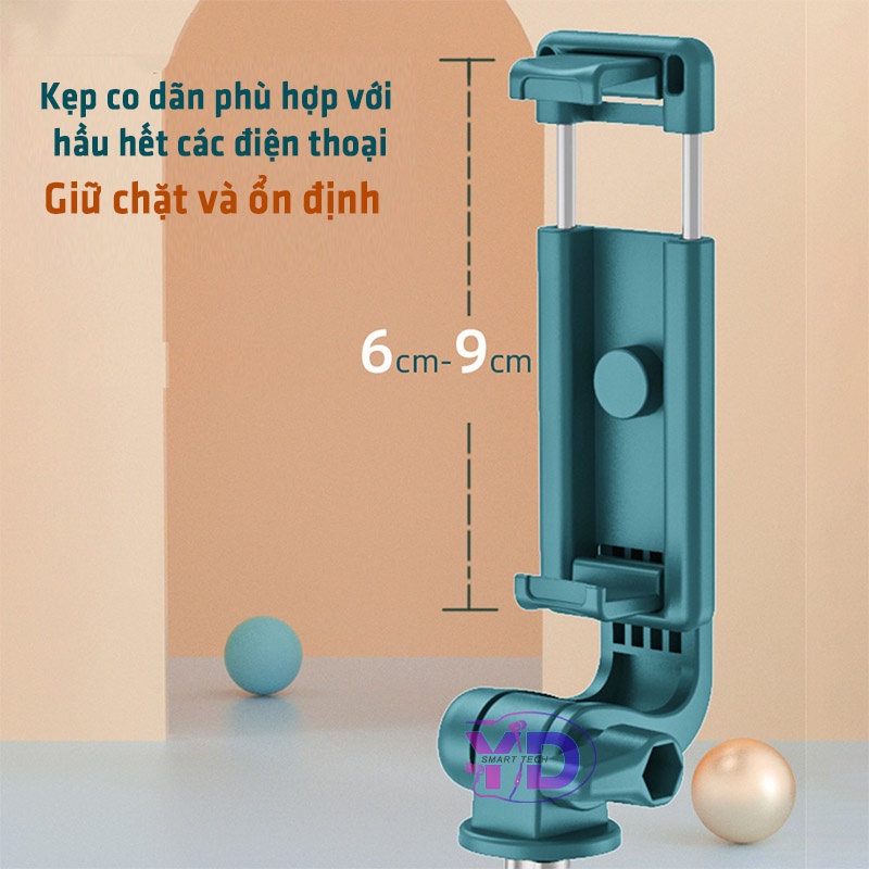Gậy chụp ảnh tự sướng Ydu 3 chân có điều khiển từ xa, xoay 360 độ, chụp ảnh du lịch, livetream, quay vlog