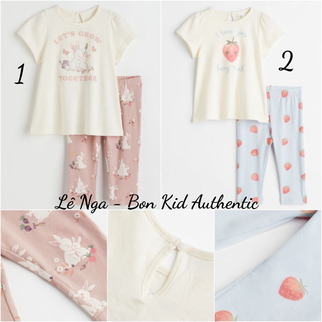 Bộ cotton săn sale khủng HM US/JP chính hãng sz từ 4-6m đến 3-4y