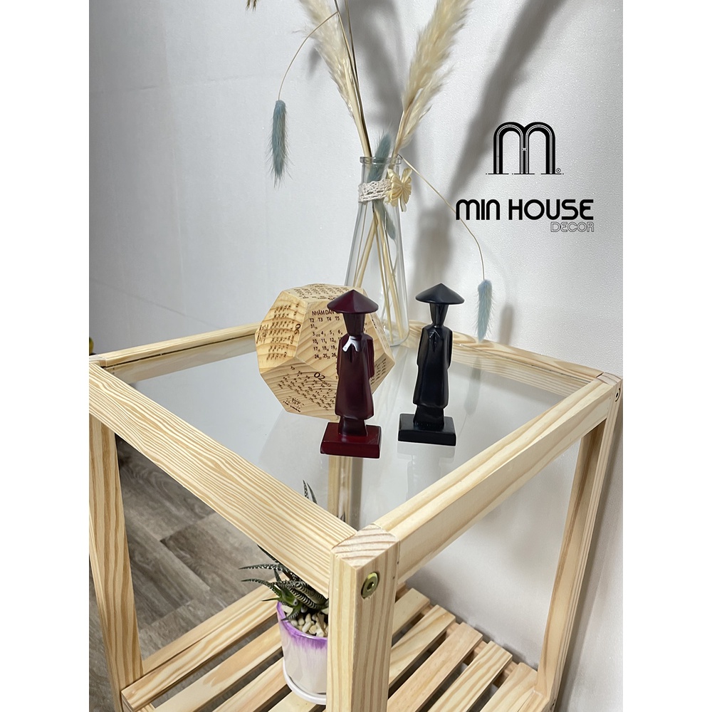 Tượng gỗ hình người trang trí, để bàn Min House Decor hàng sẵn đẹp-  độc -  lạ