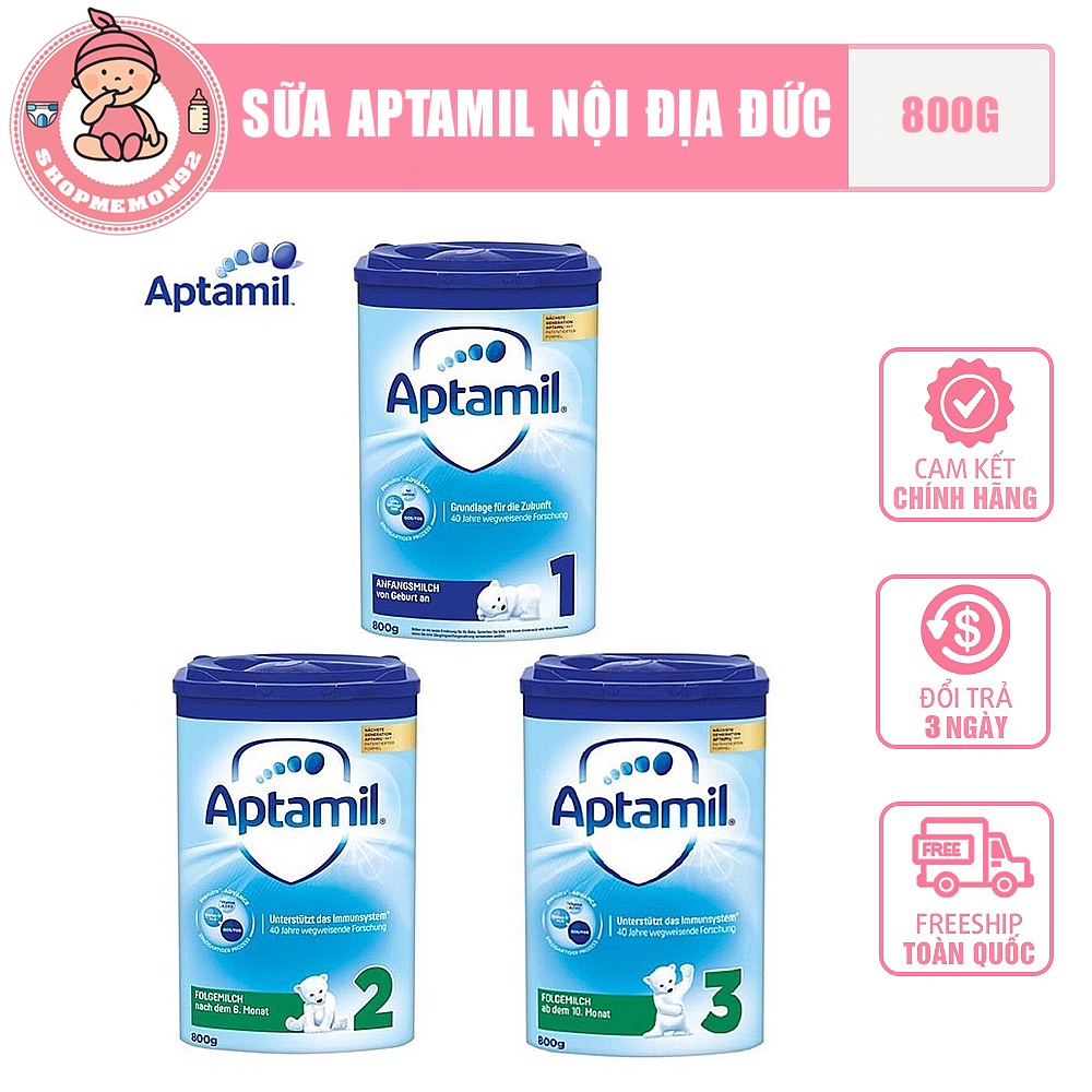 Sữa APTAMIL xanh cao 900g- Mẫu mới Nội Địa Đức t1/2023