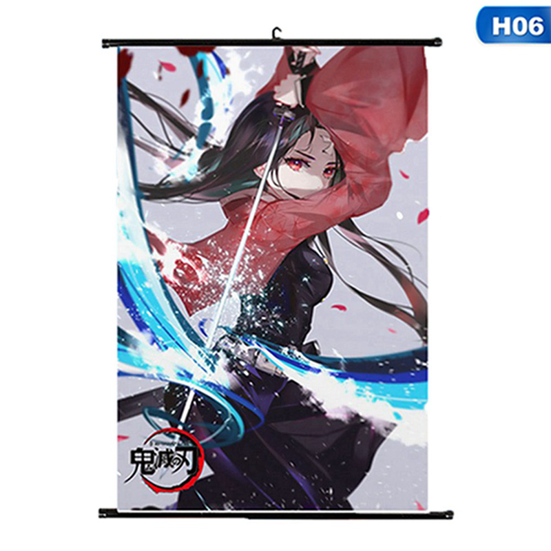 flowersqueen Áp Phích Trang Trí Nội Thất Hình Anime Xinh Xắn