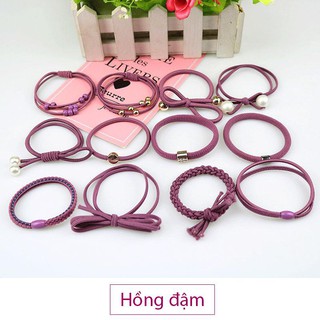 SET 12 DÂY BUỘC TÓC CÓ HỘP