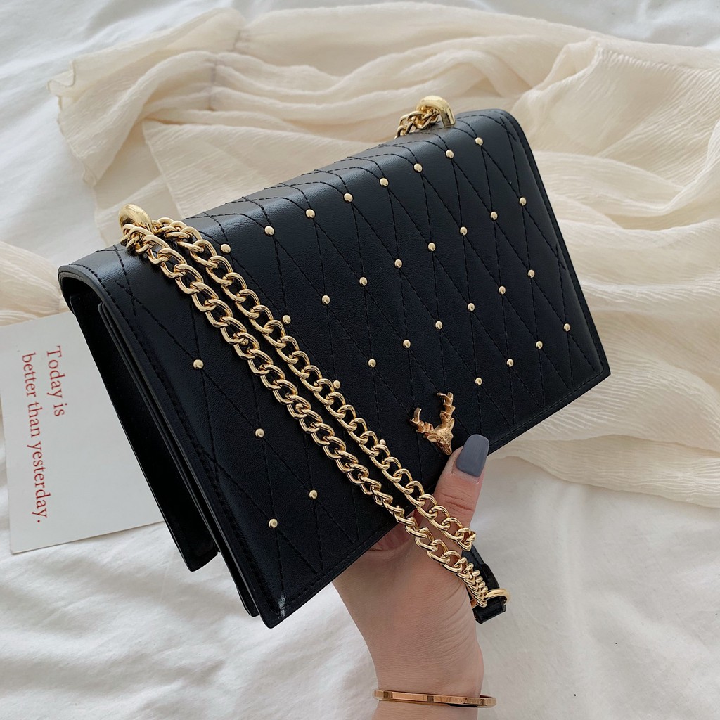 [ HOT ITEM ] Túi xách đeo chéo đầu hươu đính cườm sang trọng - T1071 | BigBuy360 - bigbuy360.vn