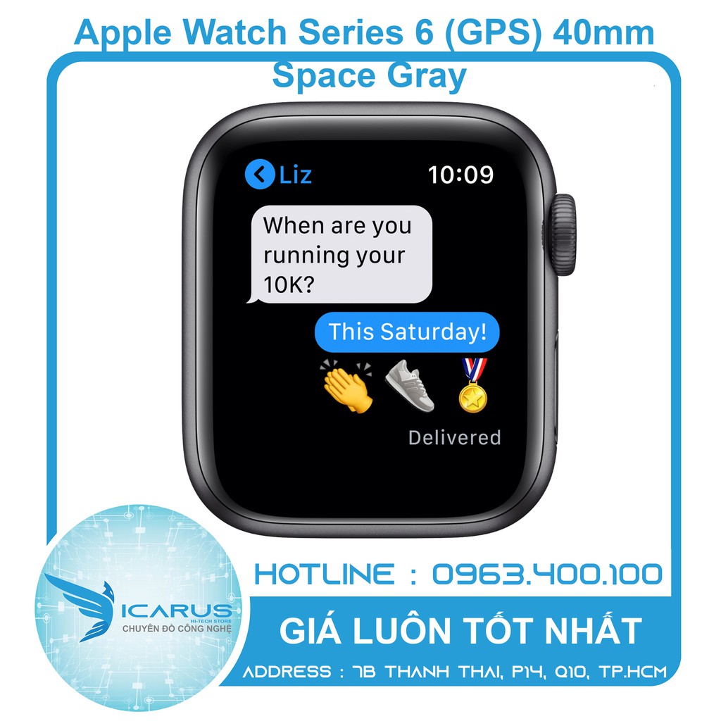 Đồng hồ Apple watch series 6 GPS 40mm chính hãng Apple mới 100% chưa kích hoạt