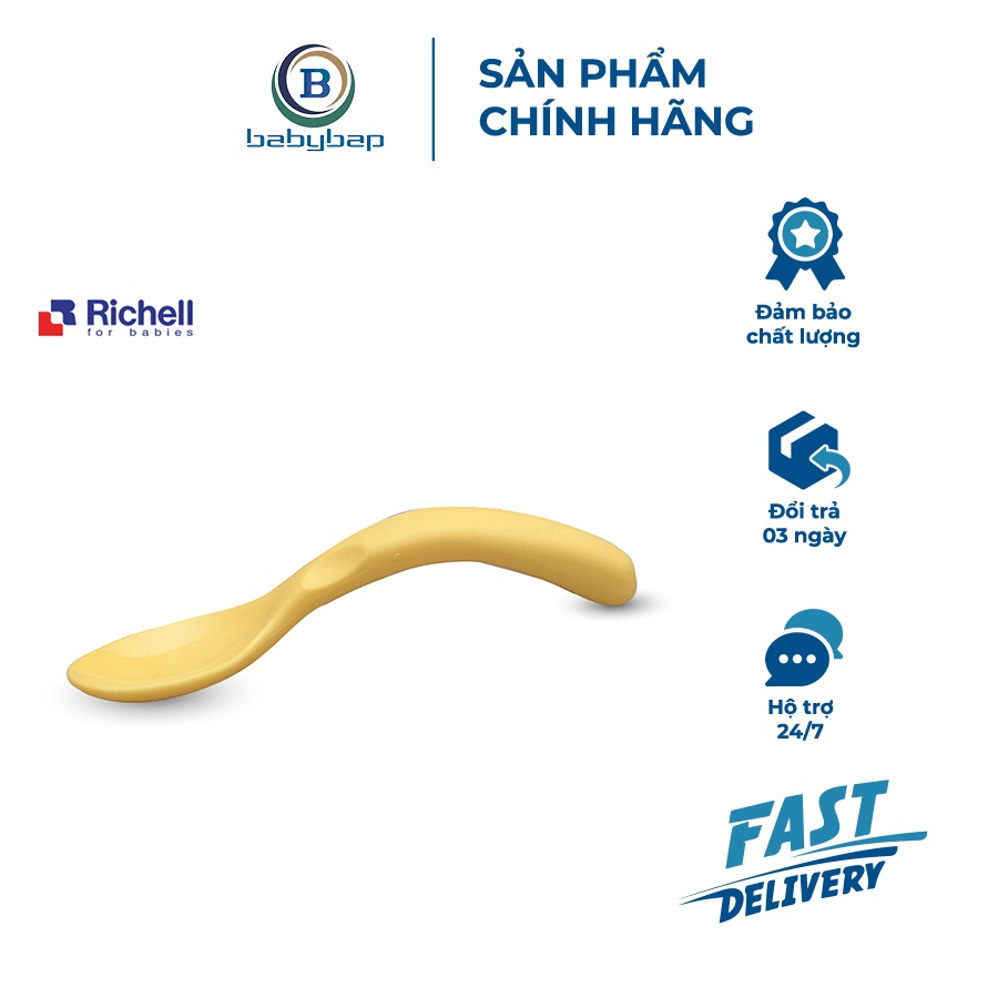Bộ Muỗng Nĩa Cong Richell Thiết Kế Cong Độc Đáo Và Tiện Dụng