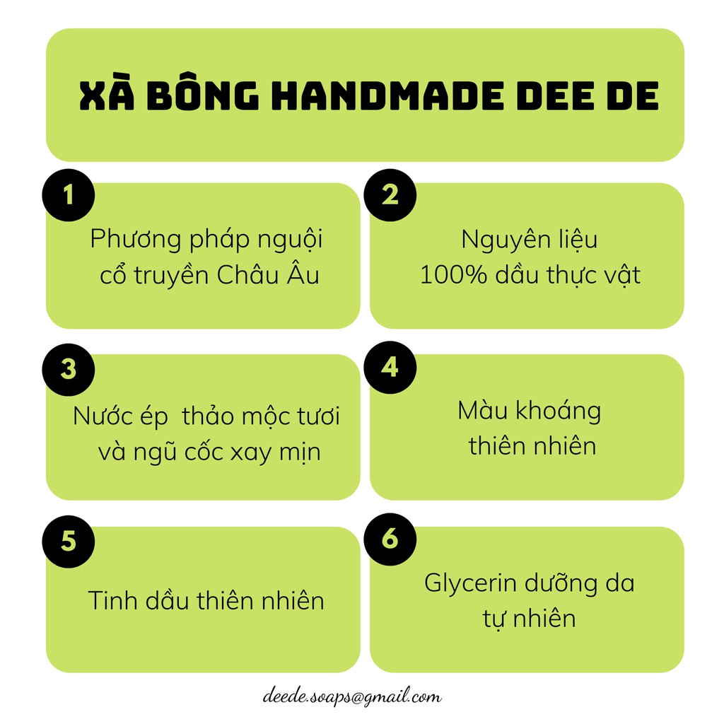 Xà phòng Handmade [ thảo mộc thiên nhiên] Xà bông Handmade Mướp đắng( khổ qua) + Kinh giới .