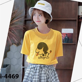 ÁO THUN NỮ FORM RỘNG TAY LỠ IN CHÚ CHÓ CUTE - 55KG -75KG - CHUYÊN ÁO THUN GIÁ RẺ
