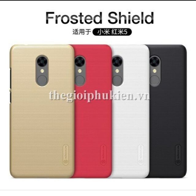 Ốp nillkin sần cứng Xiaomi Redmi 5 - Đen, Vàng