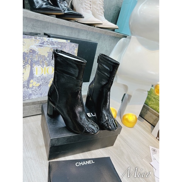 Boot cao gót cn da bóng gót trụ fullbox