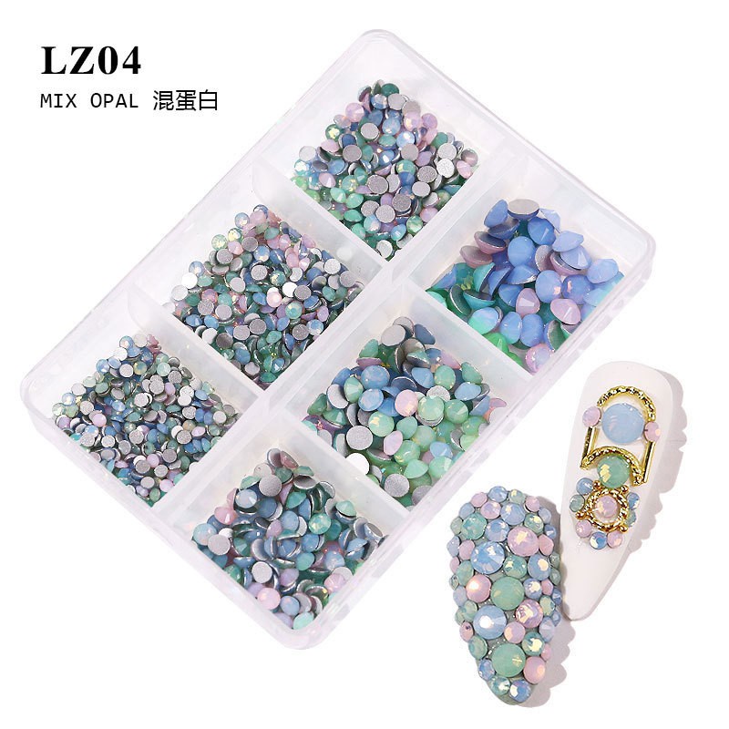 [Hàng mới về] Hạt pha lê kim cương giả ss6-ss20 hỗn hợp nhiều cỡ dùng trang trí móng tay đa năng chuyên dụng