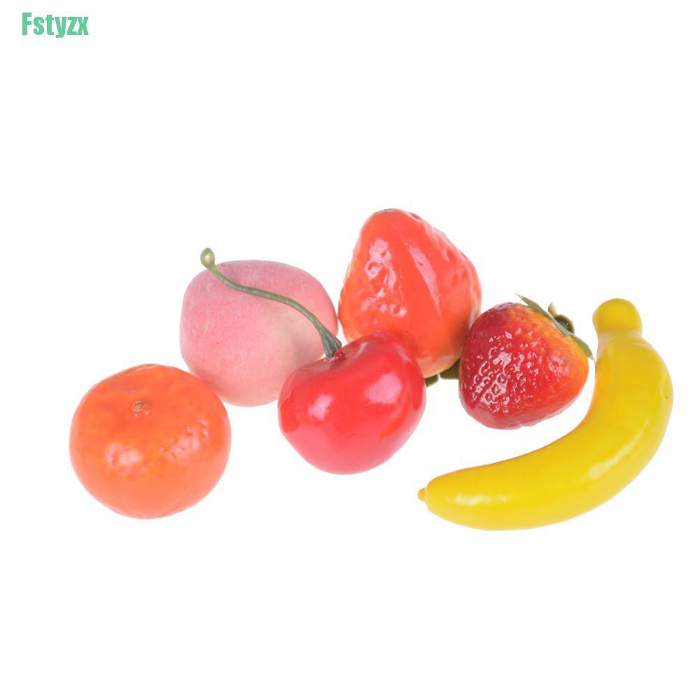 fstyzx 10pcs Mini simulation Fruits Vegetables Kitchen Toys Kid Pretend Play toys