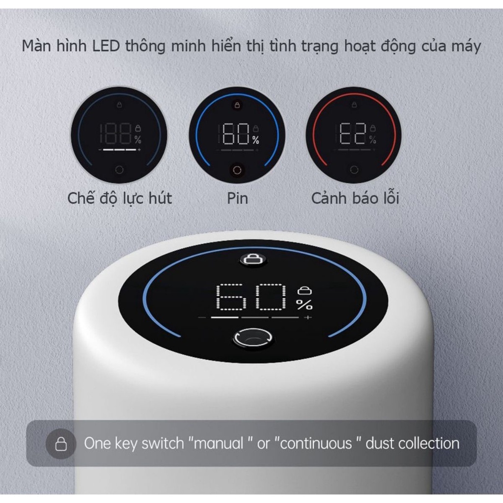 Máy hút bụi cầm tay không dây Xiaomi Dreame TROUVER POWER 11, Lực hút 20000Pa, Động cơ 400W, màn hình LED thông minh