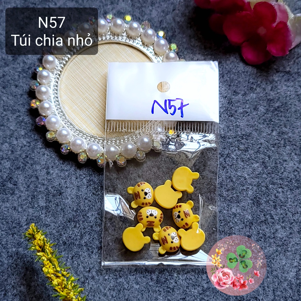 Charm nail - Mã N57 - Set phụ kiện Hổ, chuẩn chất lượng, đính dán móng, siêu sang chảnh.